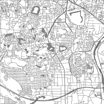 ROAD MAP OF HABIKINO, JAPAN BY MAPBAKES
