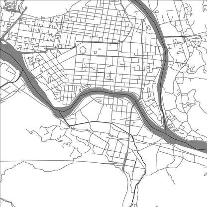 ROAD MAP OF HAGI, JAPAN BY MAPBAKES