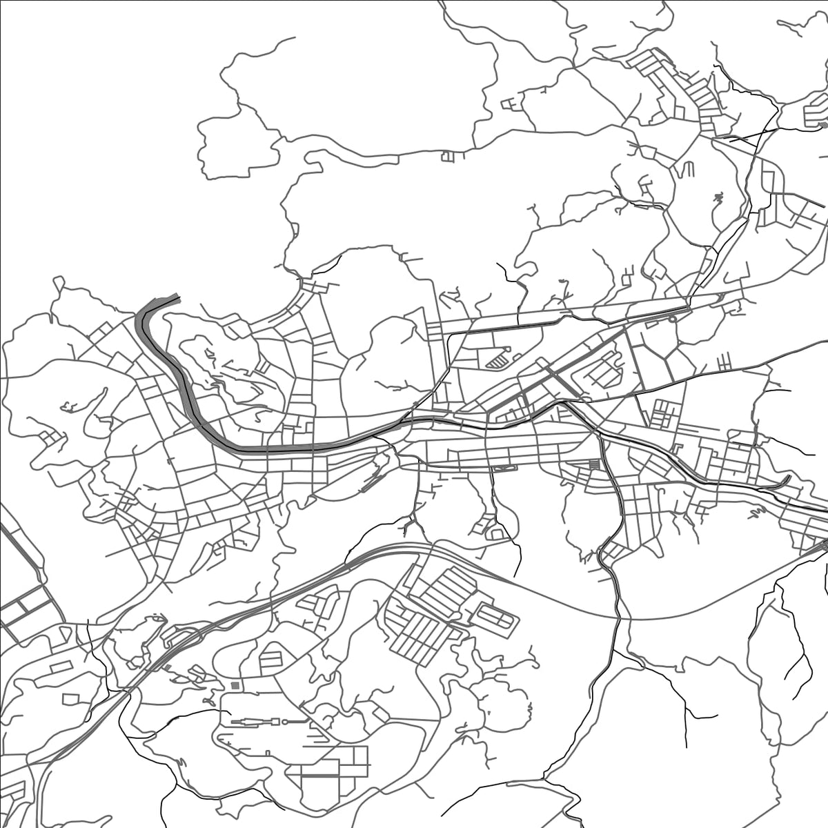 ROAD MAP OF HAMADA, JAPAN BY MAPBAKES