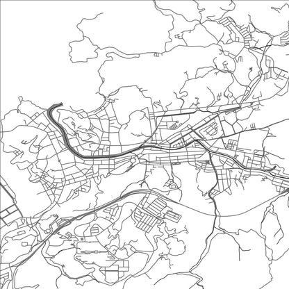 ROAD MAP OF HAMADA, JAPAN BY MAPBAKES