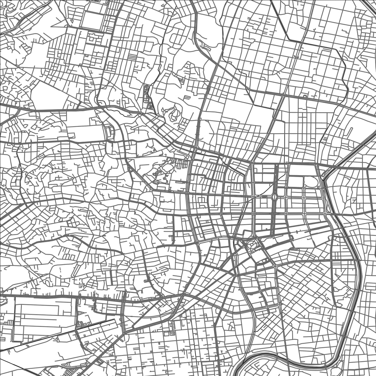 ROAD MAP OF HAMAMATSU, JAPAN BY MAPBAKES