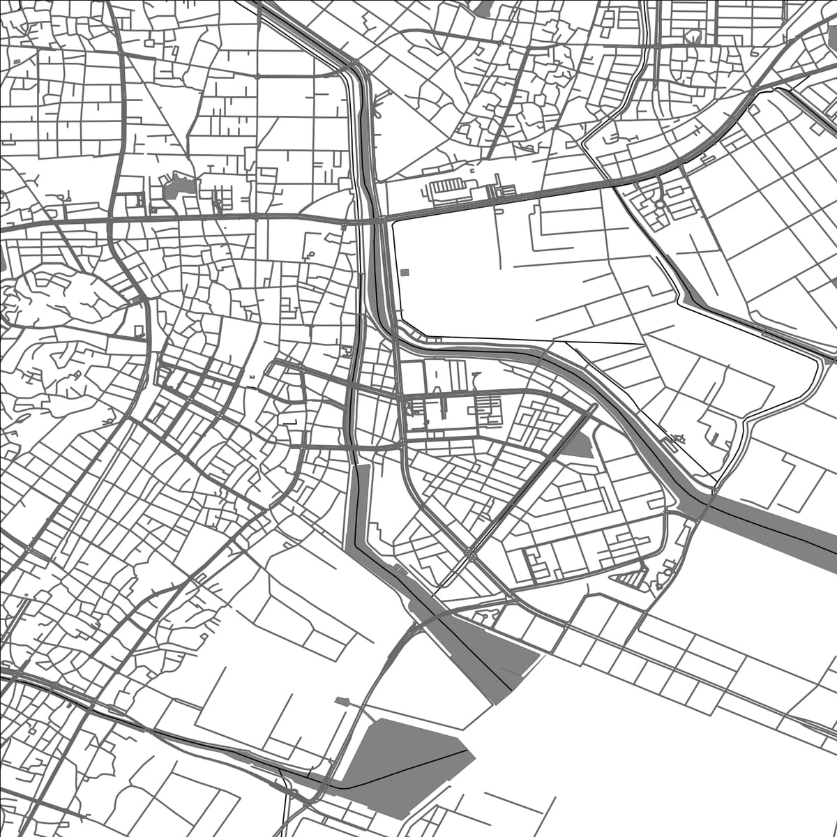 ROAD MAP OF HANDA, JAPAN BY MAPBAKES