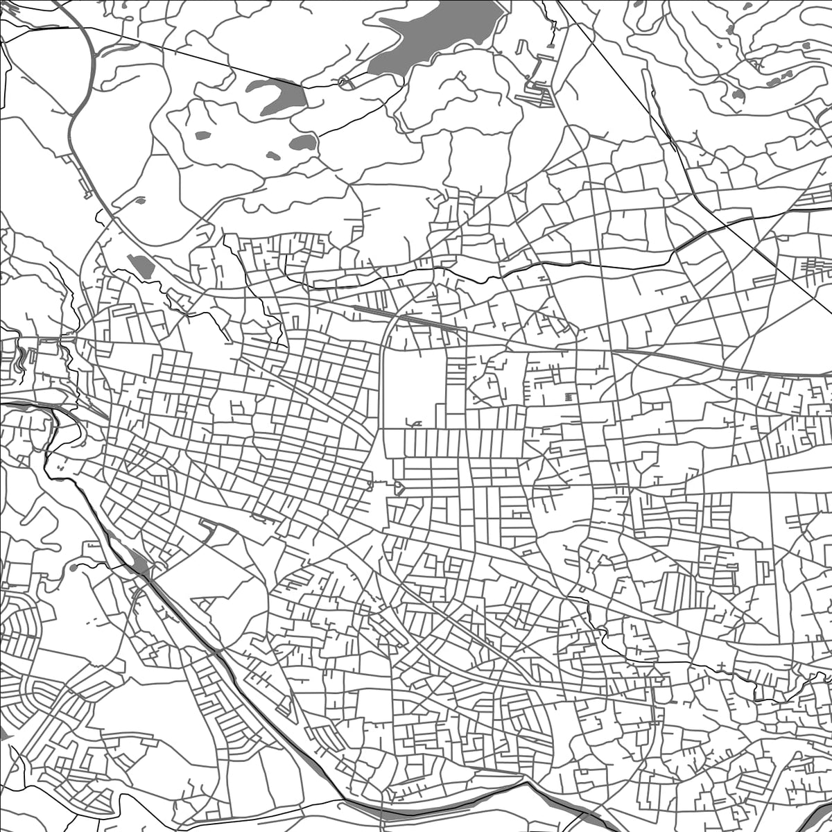 ROAD MAP OF HANNO, JAPAN BY MAPBAKES