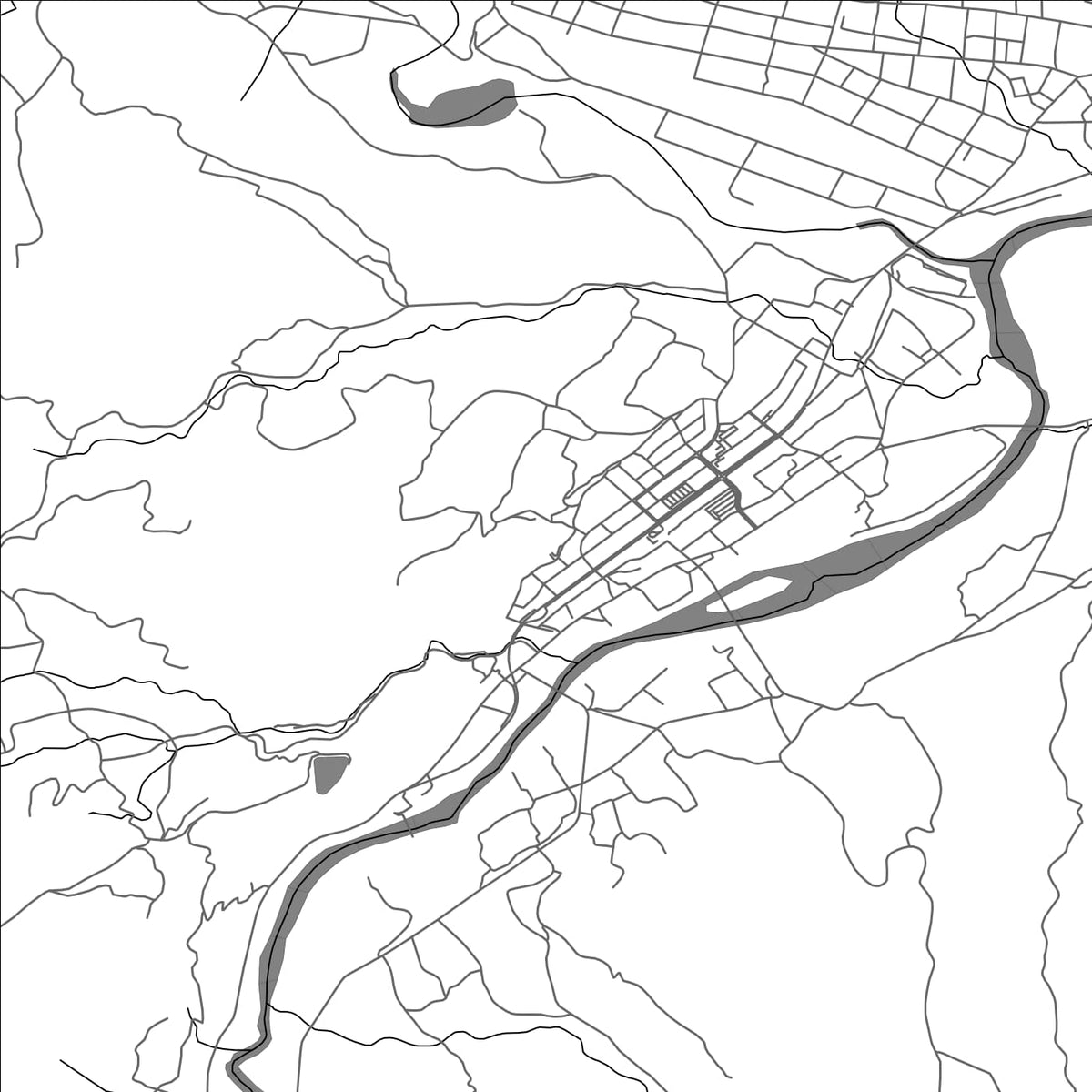 ROAD MAP OF HIGASHI HIROSHIMA, JAPAN BY MAPBAKES