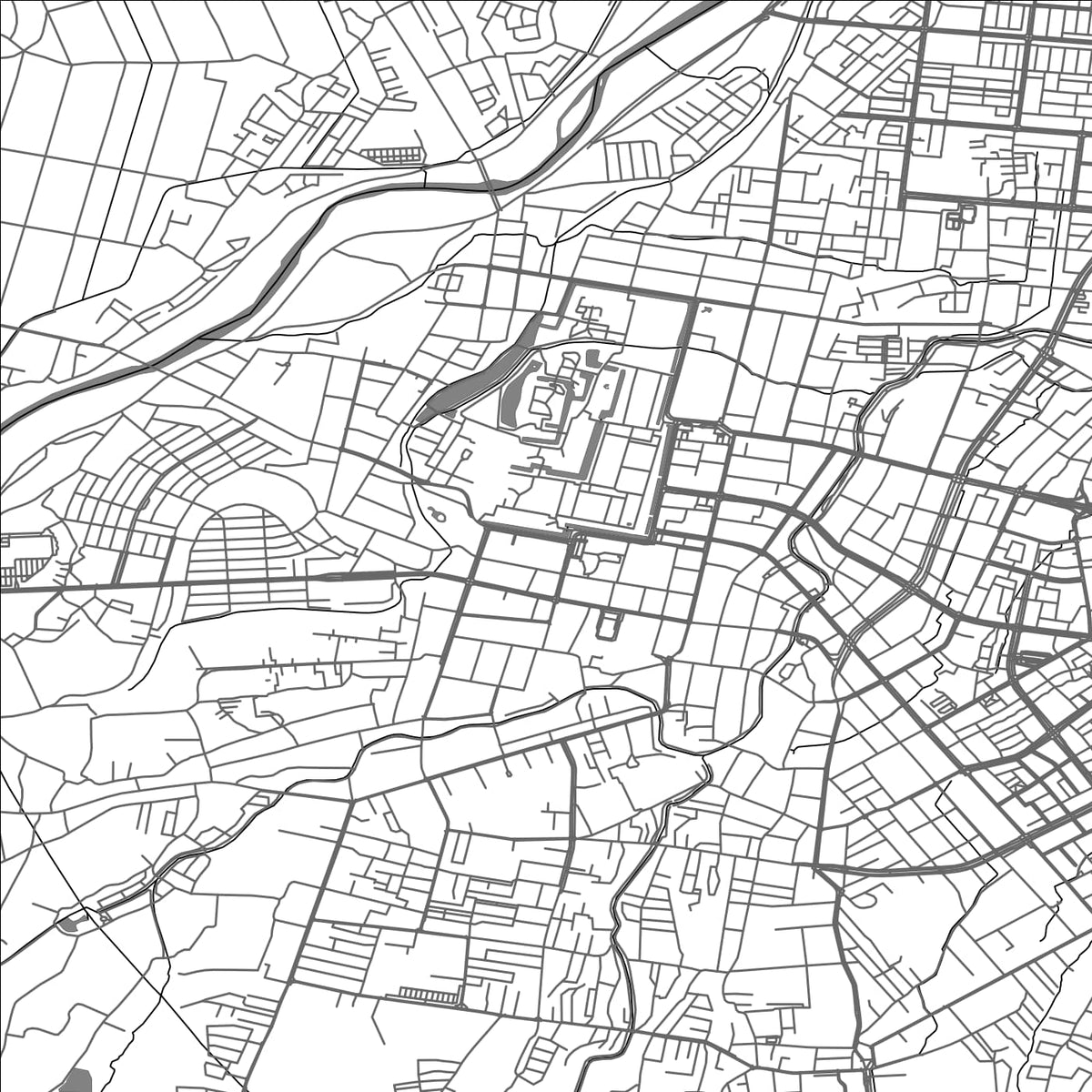 ROAD MAP OF HIROSAKI, JAPAN BY MAPBAKES