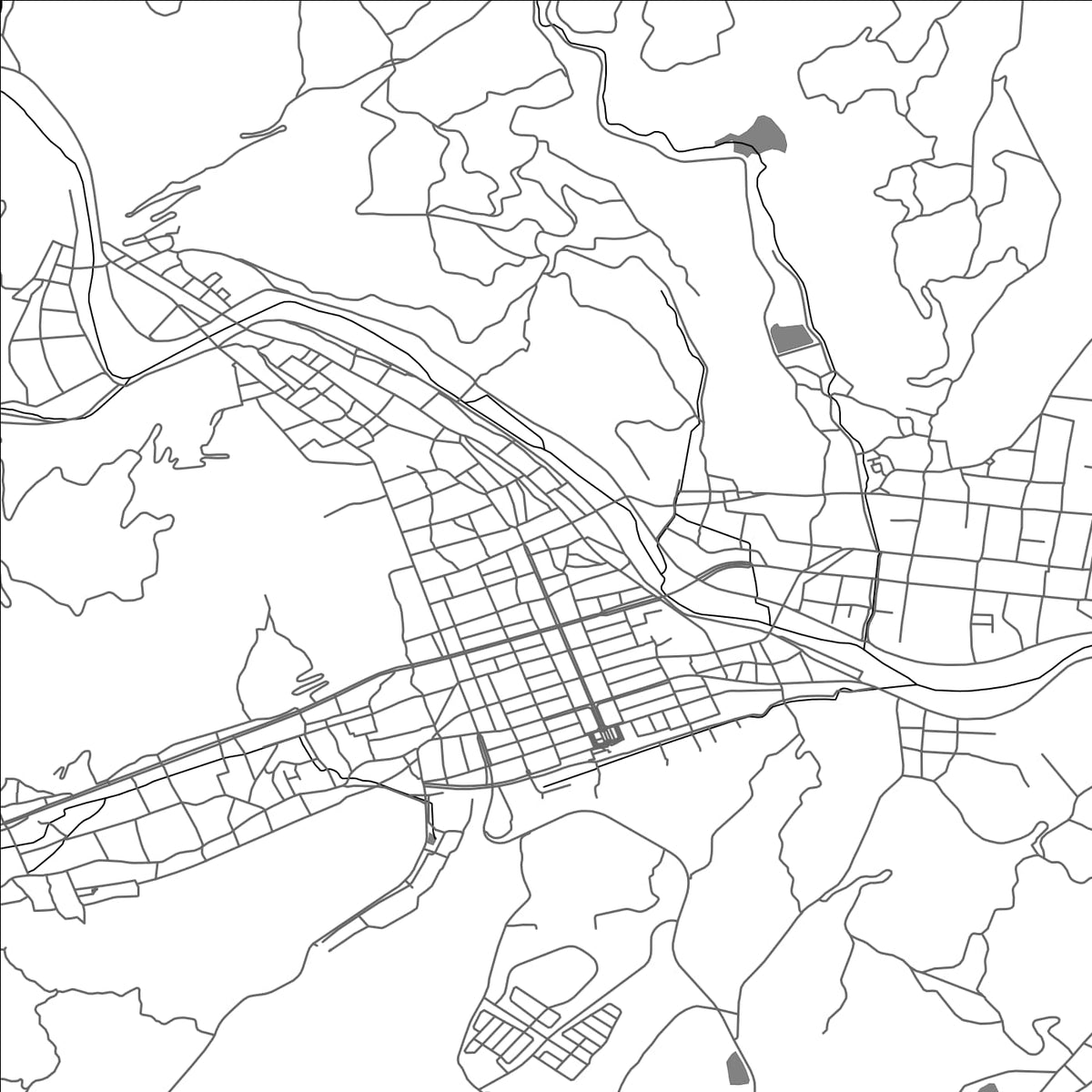 ROAD MAP OF IBARA, JAPAN BY MAPBAKES