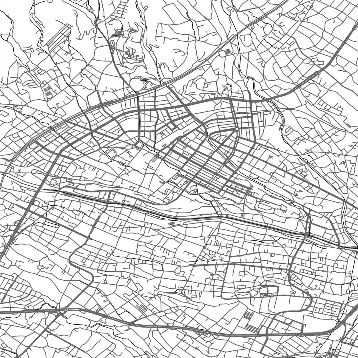 ROAD MAP OF IIDA, JAPAN BY MAPBAKES