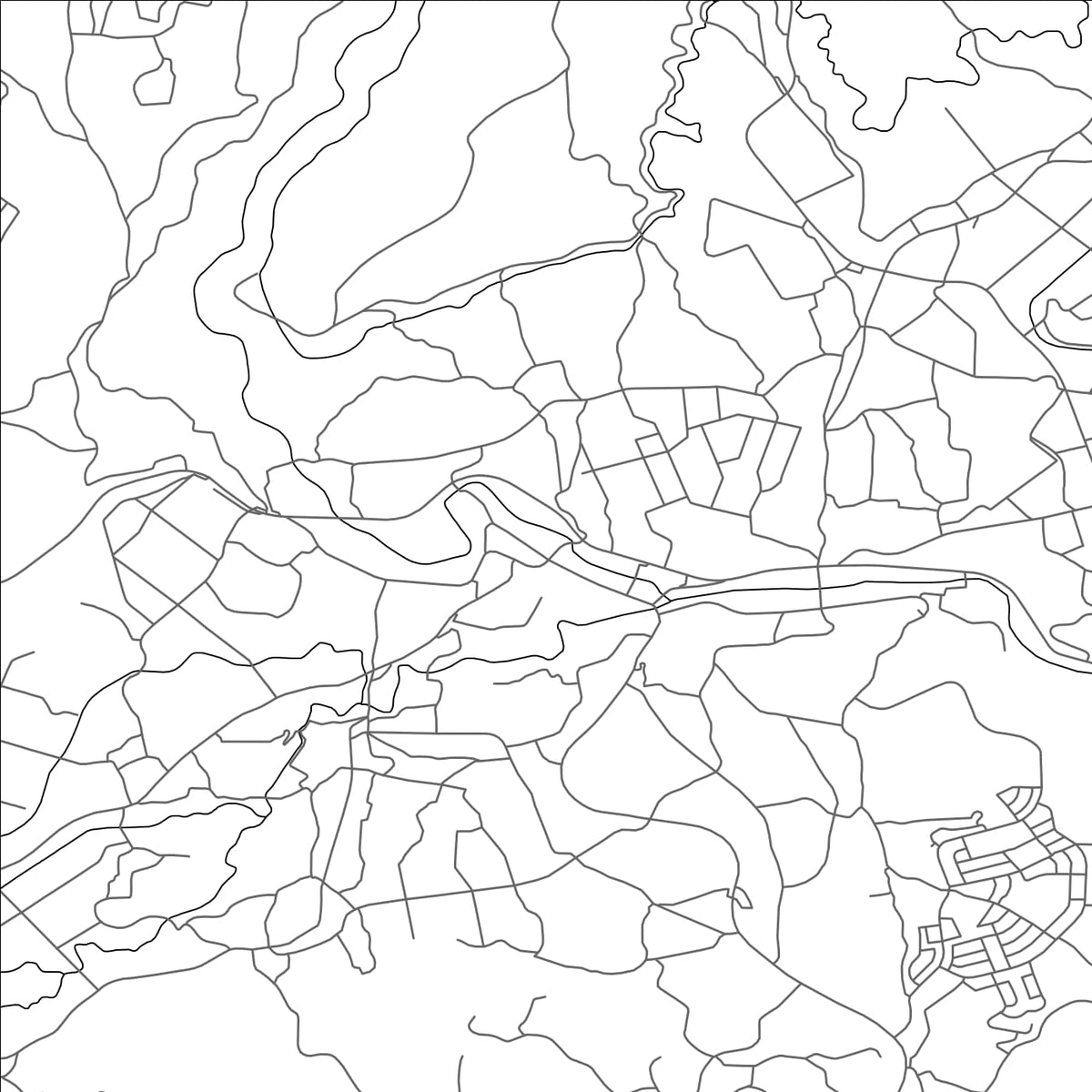 ROAD MAP OF IIZUNA, JAPAN BY MAPBAKES