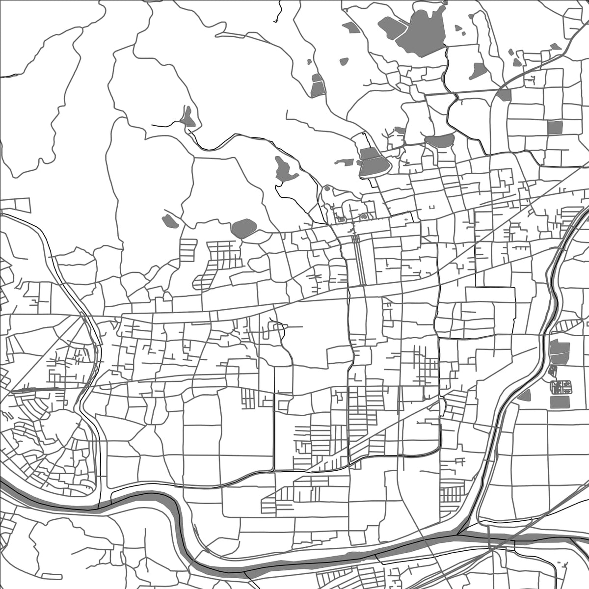 ROAD MAP OF IKARUGA, JAPAN BY MAPBAKES