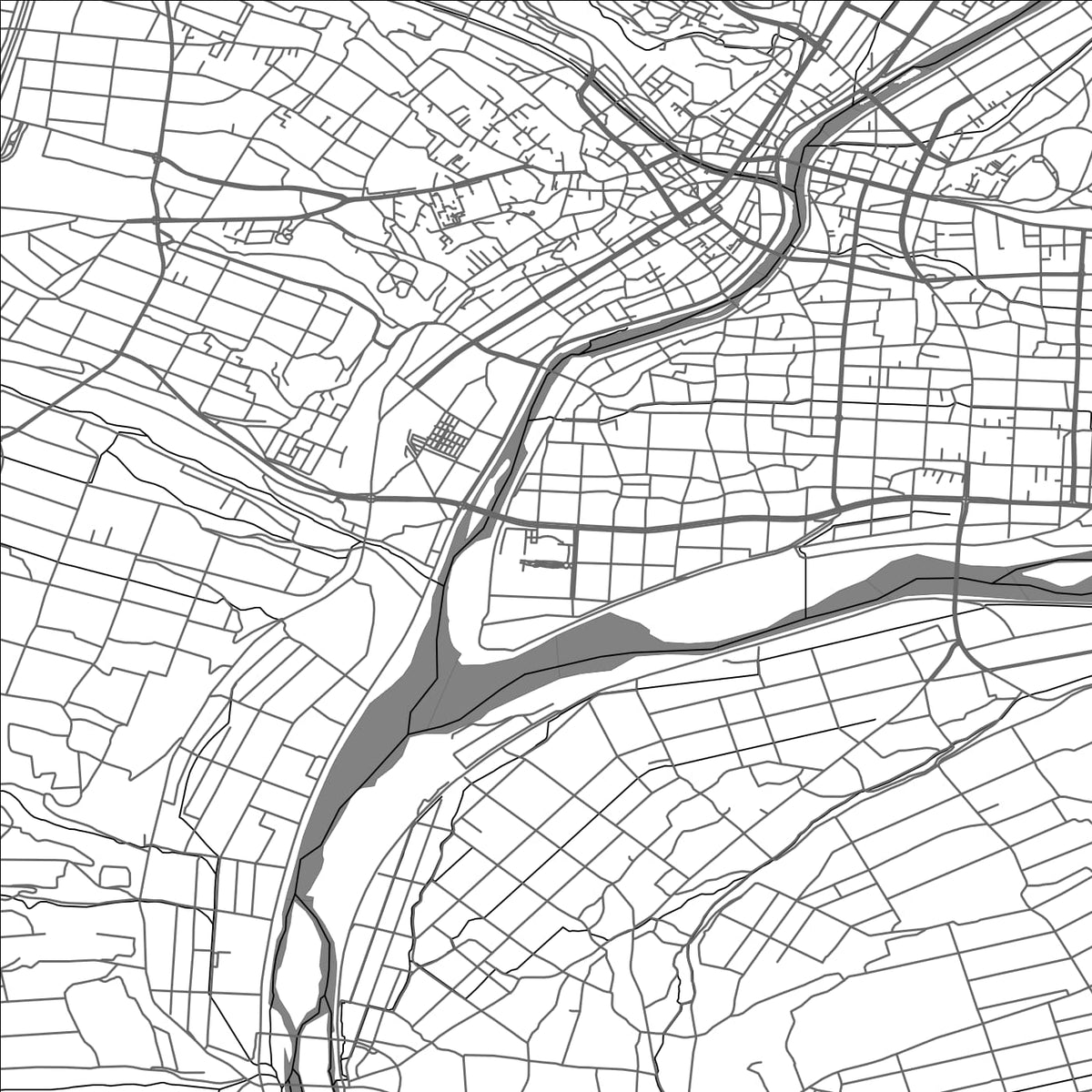 ROAD MAP OF INA, JAPAN BY MAPBAKES