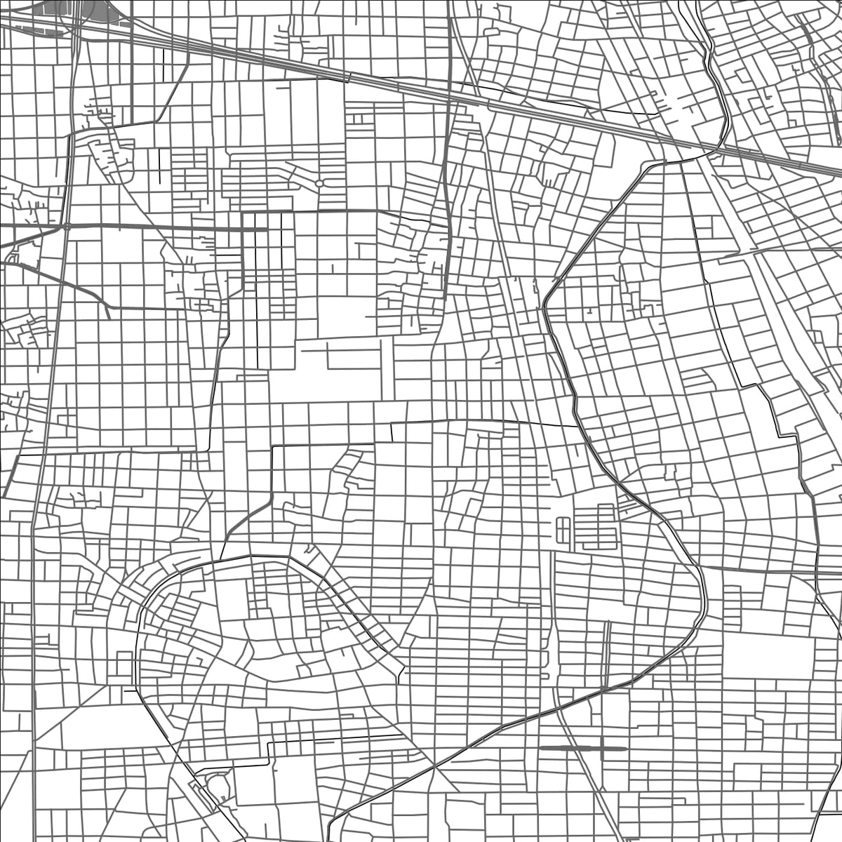 ROAD MAP OF INAZAWA, JAPAN BY MAPBAKES