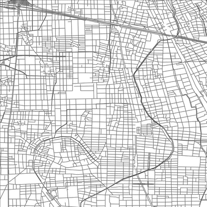 ROAD MAP OF INAZAWA, JAPAN BY MAPBAKES