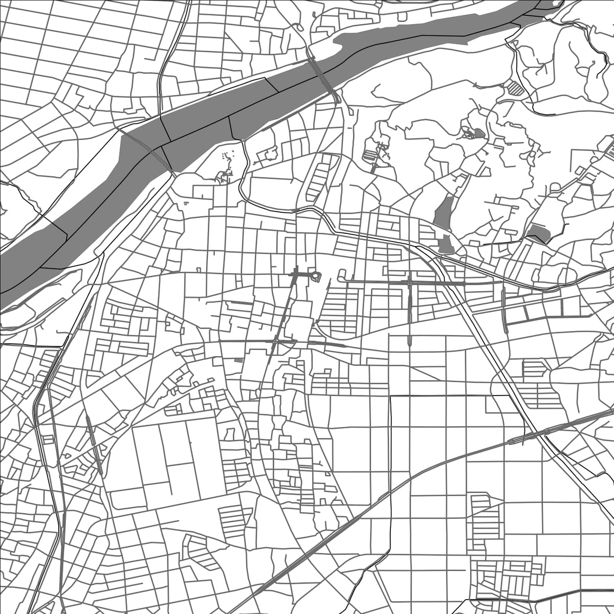 ROAD MAP OF INUYAMA, JAPAN BY MAPBAKES