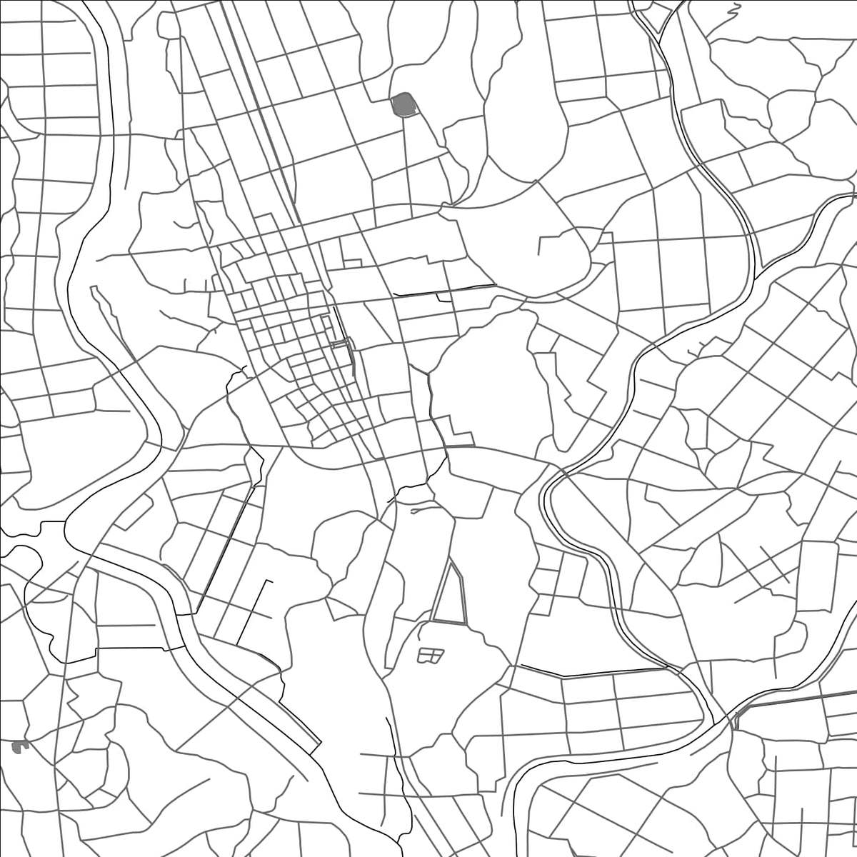 ROAD MAP OF ISA, JAPAN BY MAPBAKES