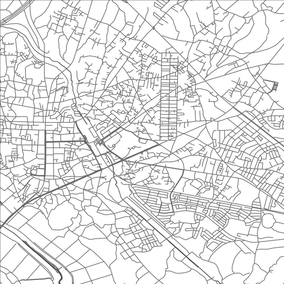 ROAD MAP OF ISHIOKA, JAPAN BY MAPBAKES