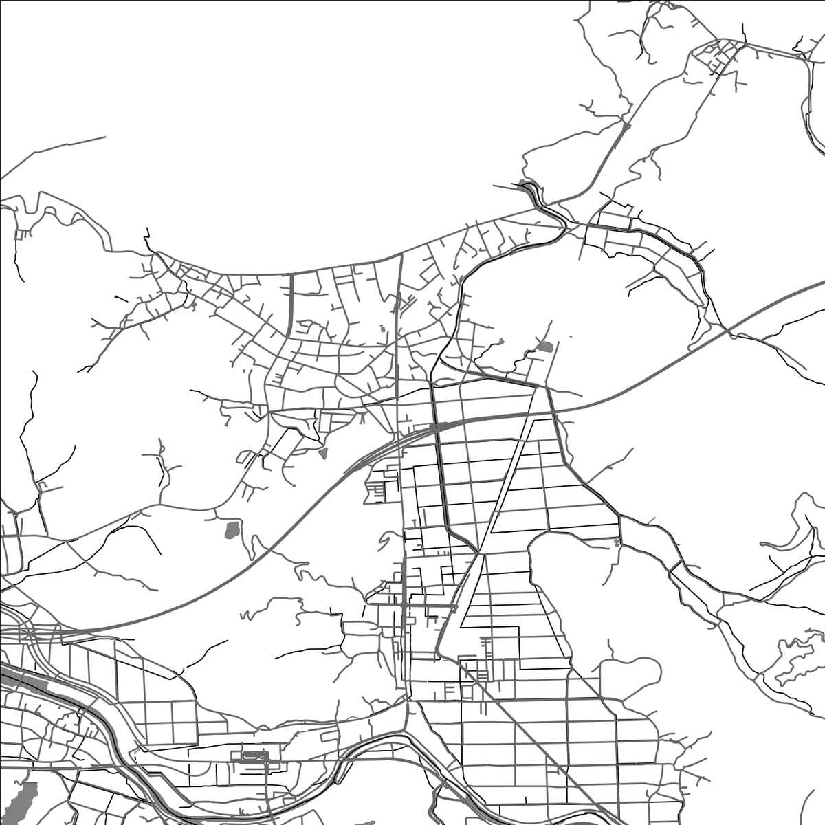 ROAD MAP OF IWAI, JAPAN BY MAPBAKES