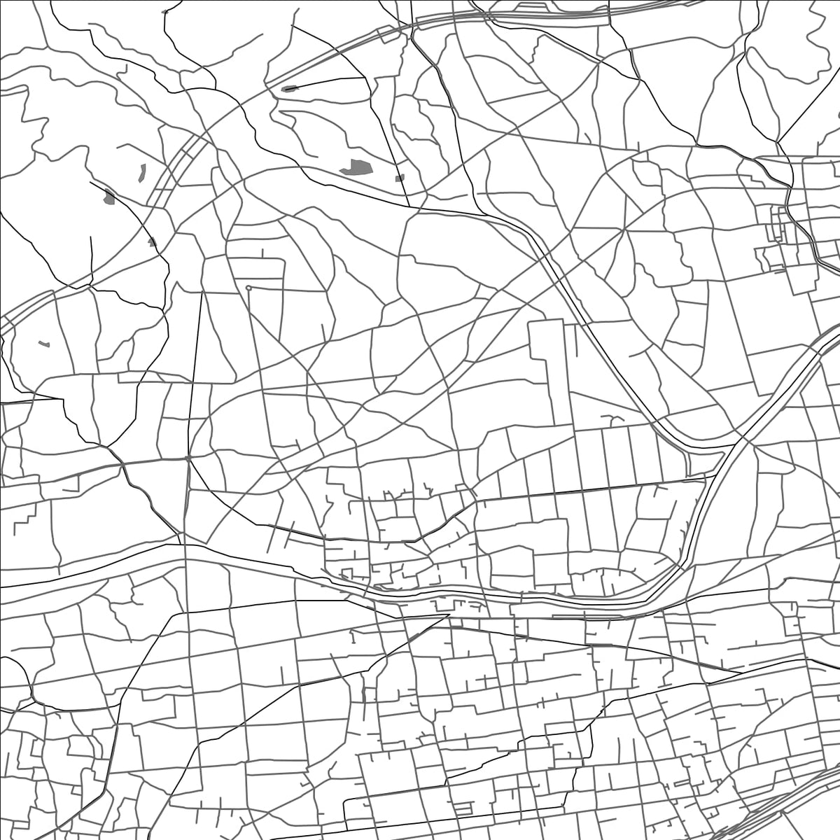 ROAD MAP OF KAMIITA, JAPAN BY MAPBAKES