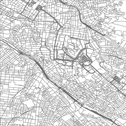 ROAD MAP OF KANAZAWA, JAPAN BY MAPBAKES