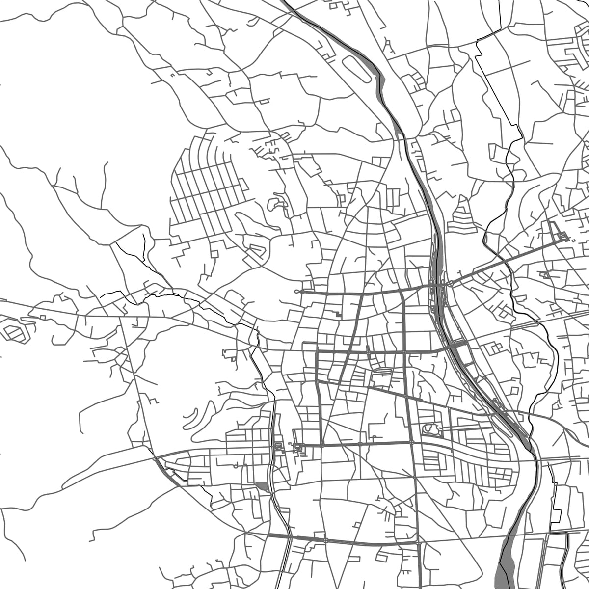 ROAD MAP OF KANUMA, JAPAN BY MAPBAKES