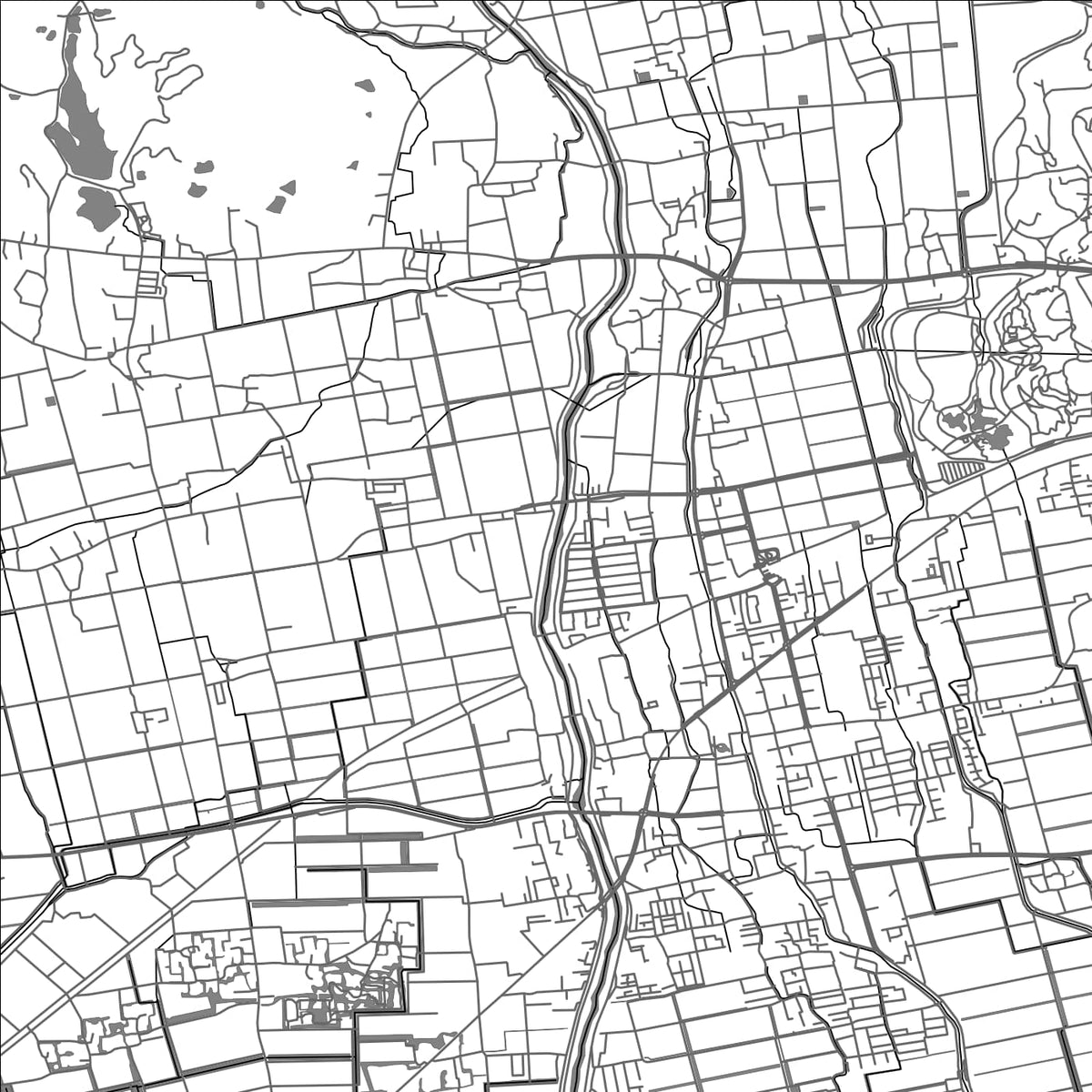ROAD MAP OF KANZAKIMACHI KANZAKI, JAPAN BY MAPBAKES