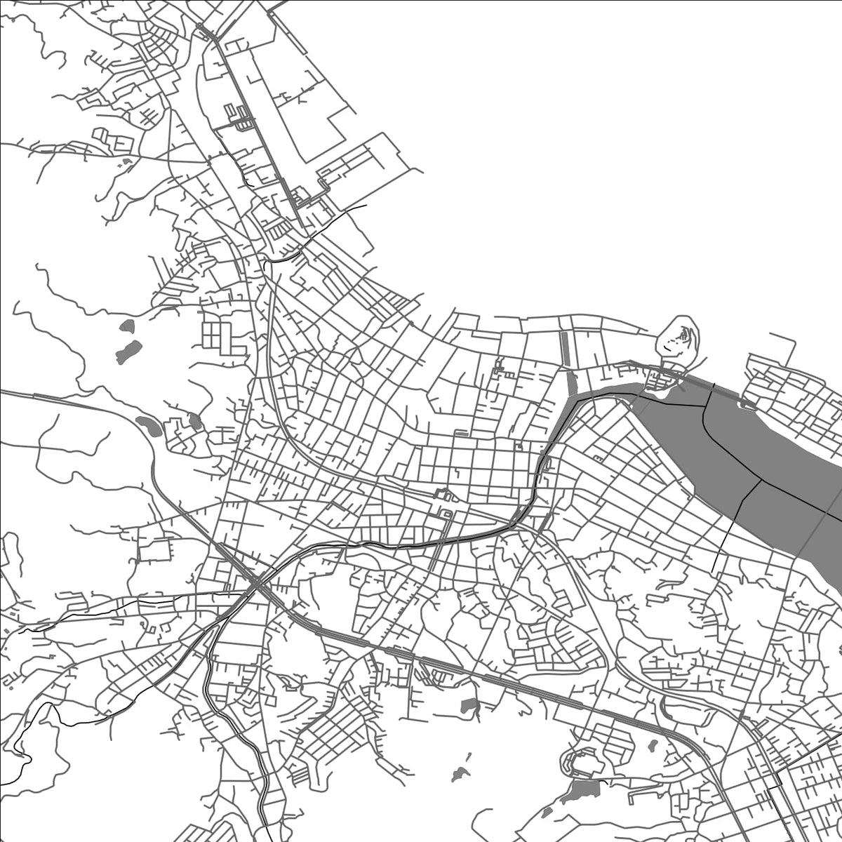 ROAD MAP OF KARATSU, JAPAN BY MAPBAKES