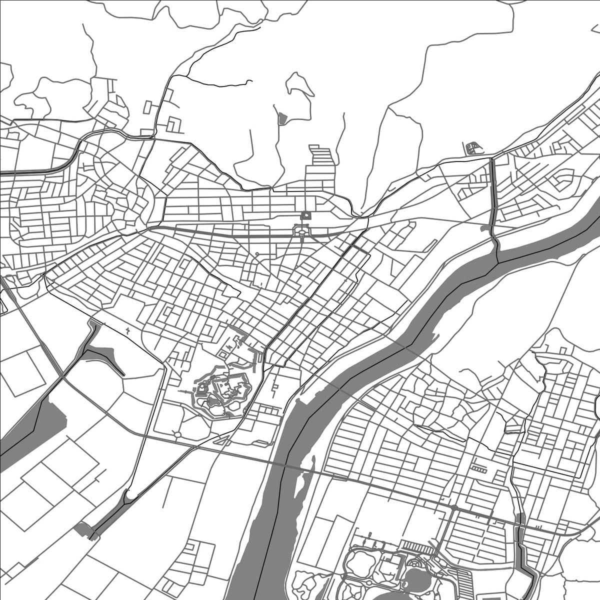 ROAD MAP OF KARIYA, JAPAN BY MAPBAKES