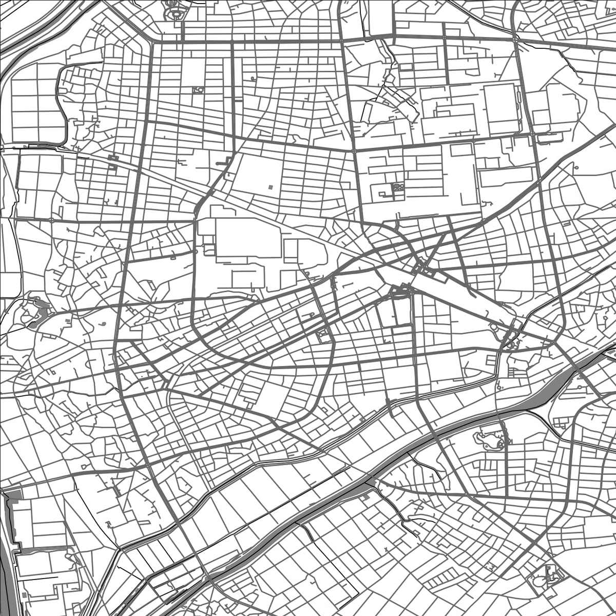 ROAD MAP OF KARIYA AICHI, JAPAN BY MAPBAKES