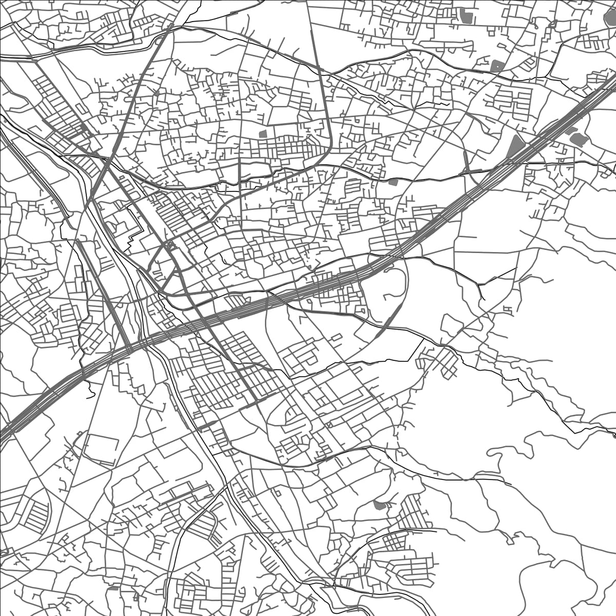 ROAD MAP OF KATANO, JAPAN BY MAPBAKES