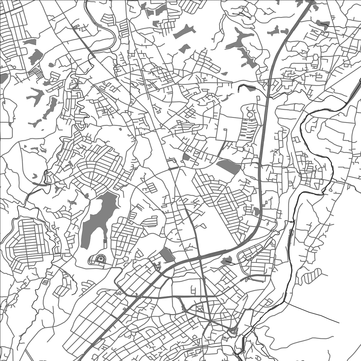 ROAD MAP OF KAWACHINAGANO, JAPAN BY MAPBAKES