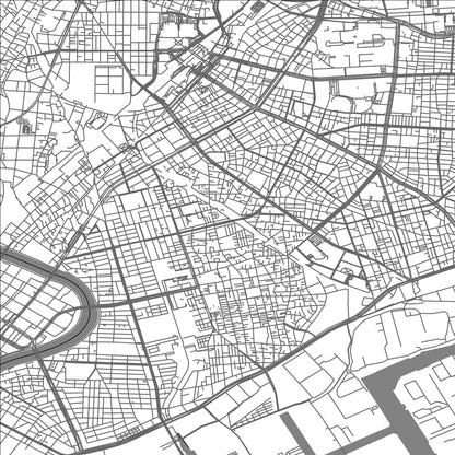 ROAD MAP OF KAWAGOE, JAPAN BY MAPBAKES