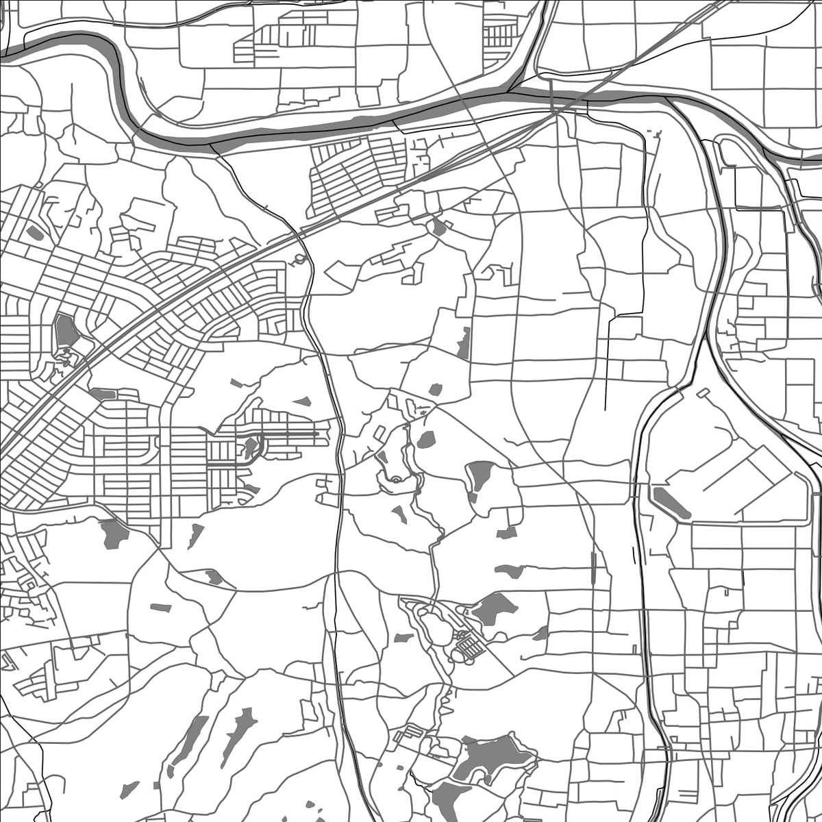 ROAD MAP OF KAWAI, JAPAN BY MAPBAKES