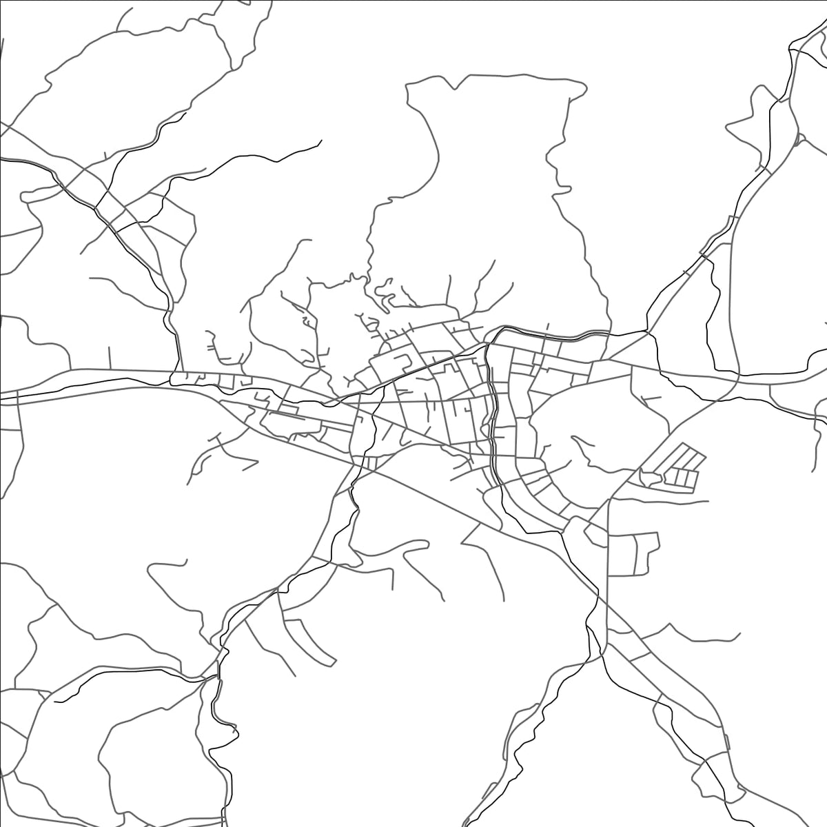 ROAD MAP OF KAWAMATA, JAPAN BY MAPBAKES