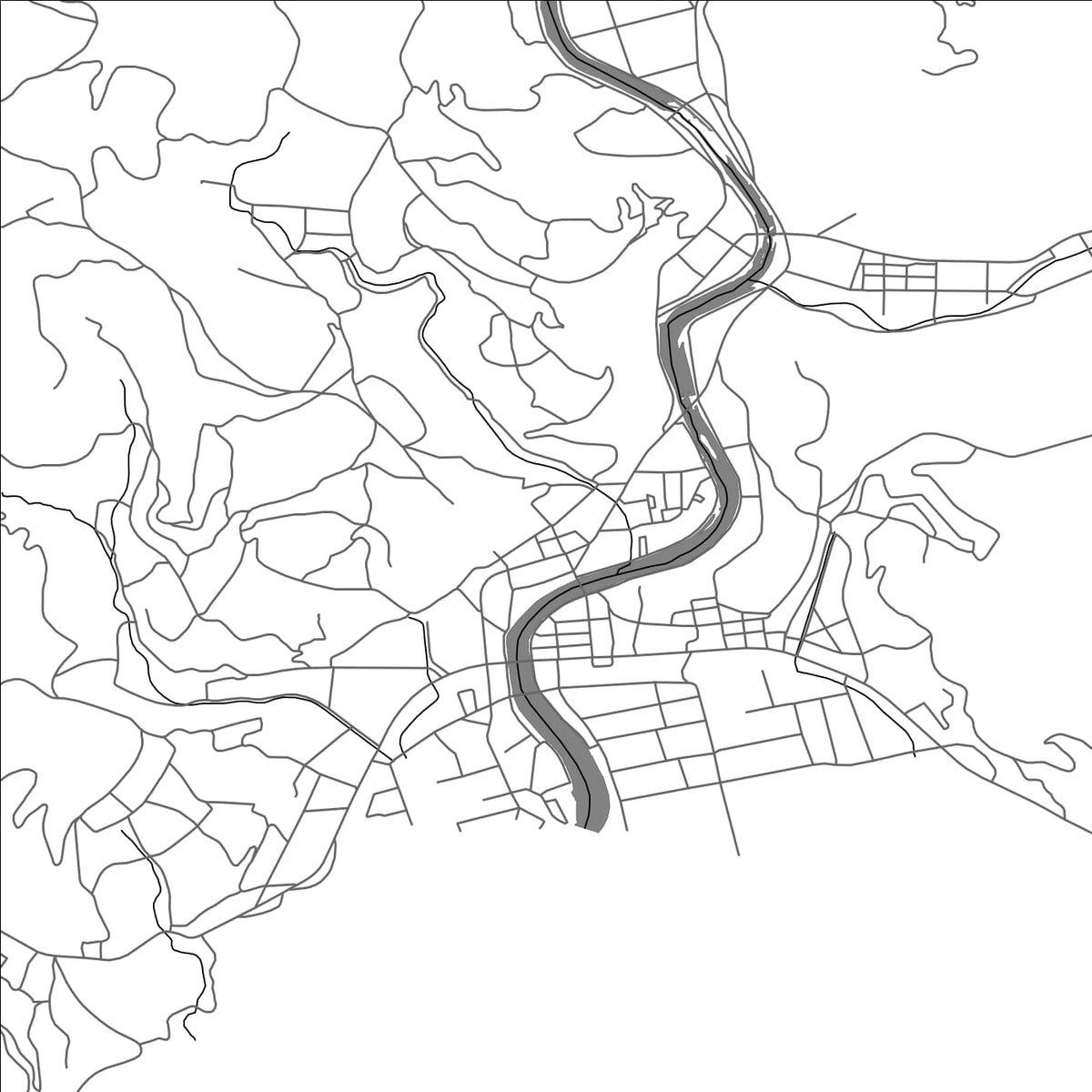 ROAD MAP OF KAWATANA, JAPAN BY MAPBAKES