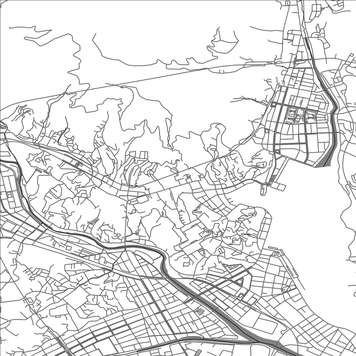 ROAD MAP OF KESENNUMA, JAPAN BY MAPBAKES