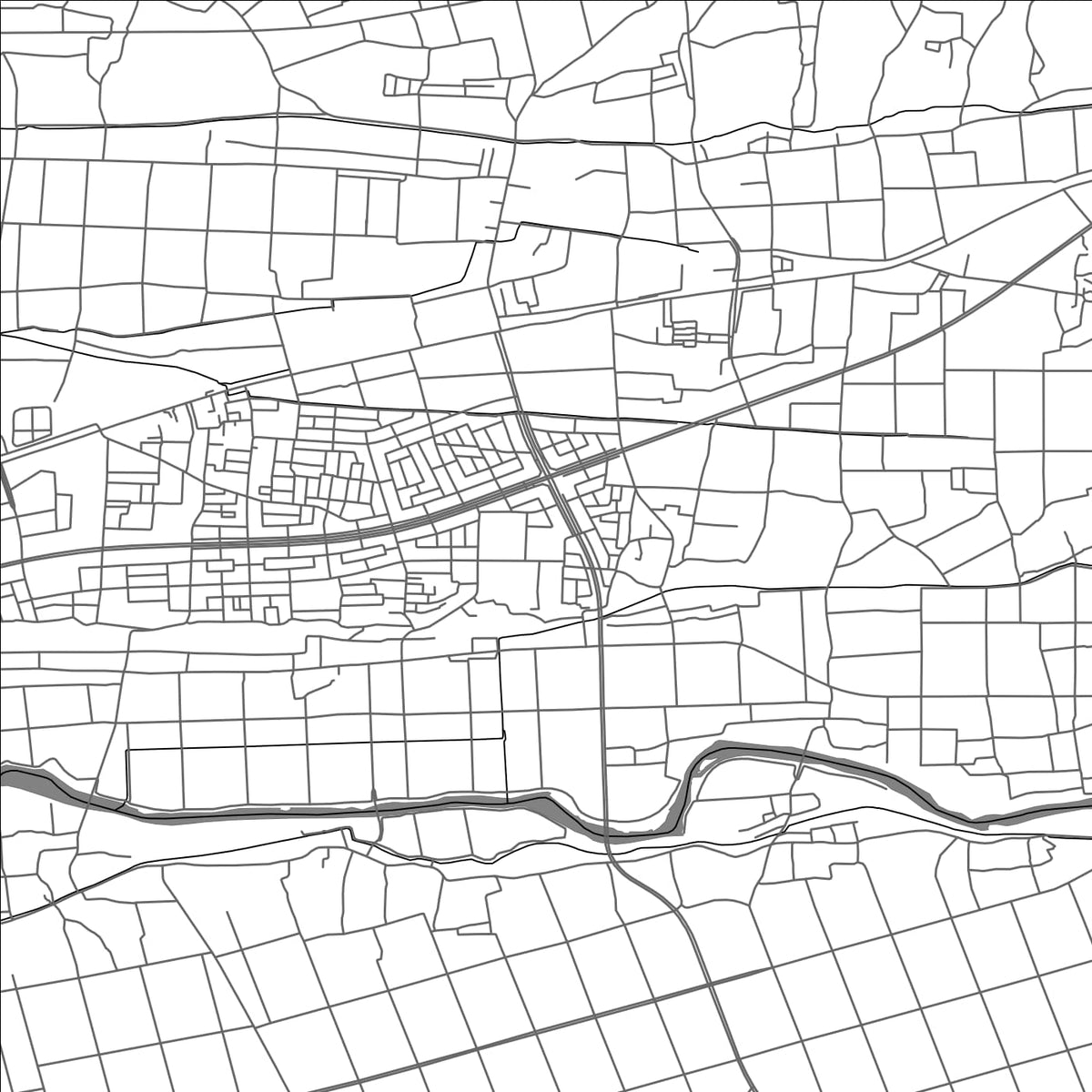 ROAD MAP OF KIKUYO, JAPAN BY MAPBAKES