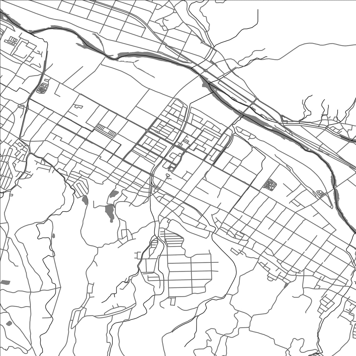 ROAD MAP OF KONAN, JAPAN BY MAPBAKES