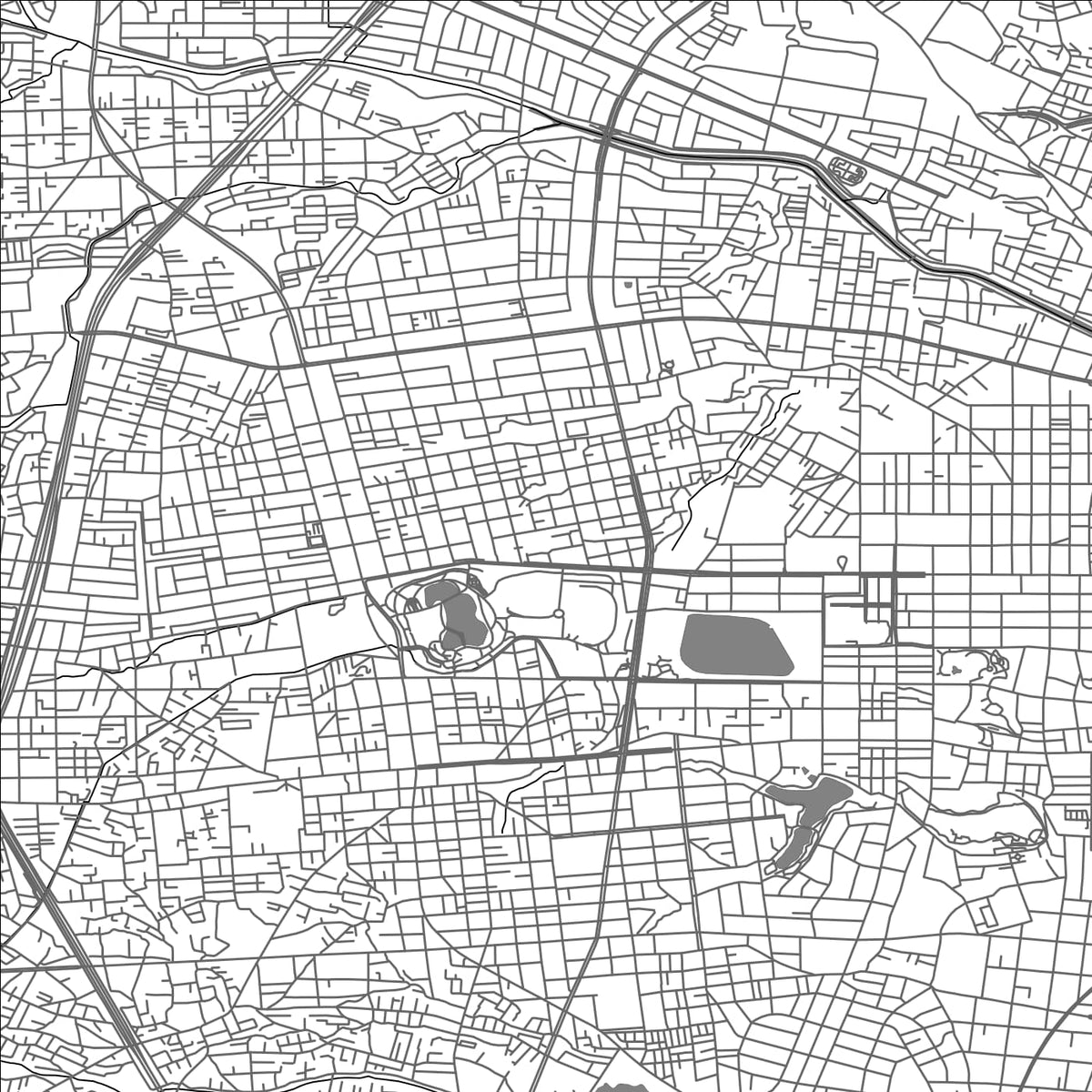 ROAD MAP OF KORIYAMA, JAPAN BY MAPBAKES