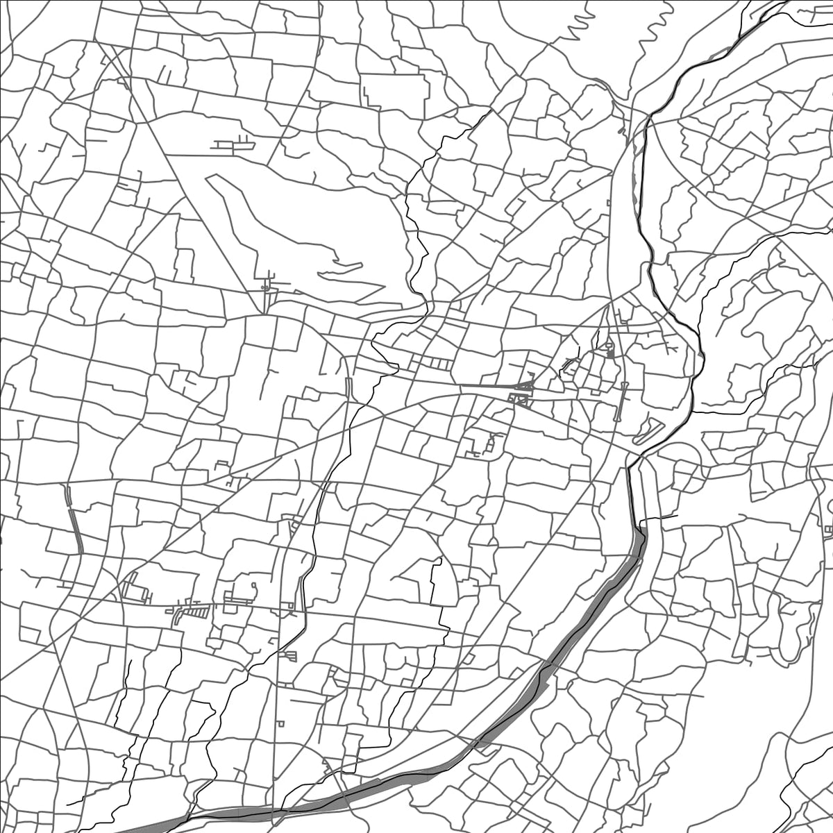 ROAD MAP OF KOSHU, JAPAN BY MAPBAKES
