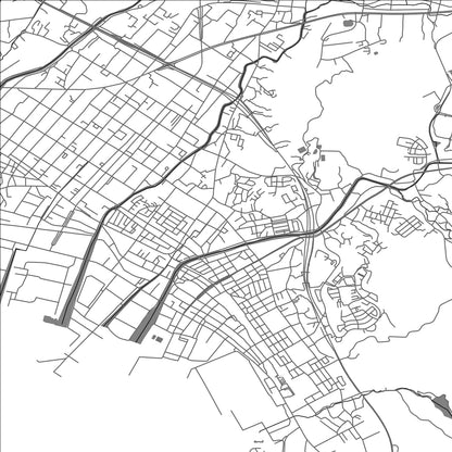 ROAD MAP OF KUDAMATSU, JAPAN BY MAPBAKES