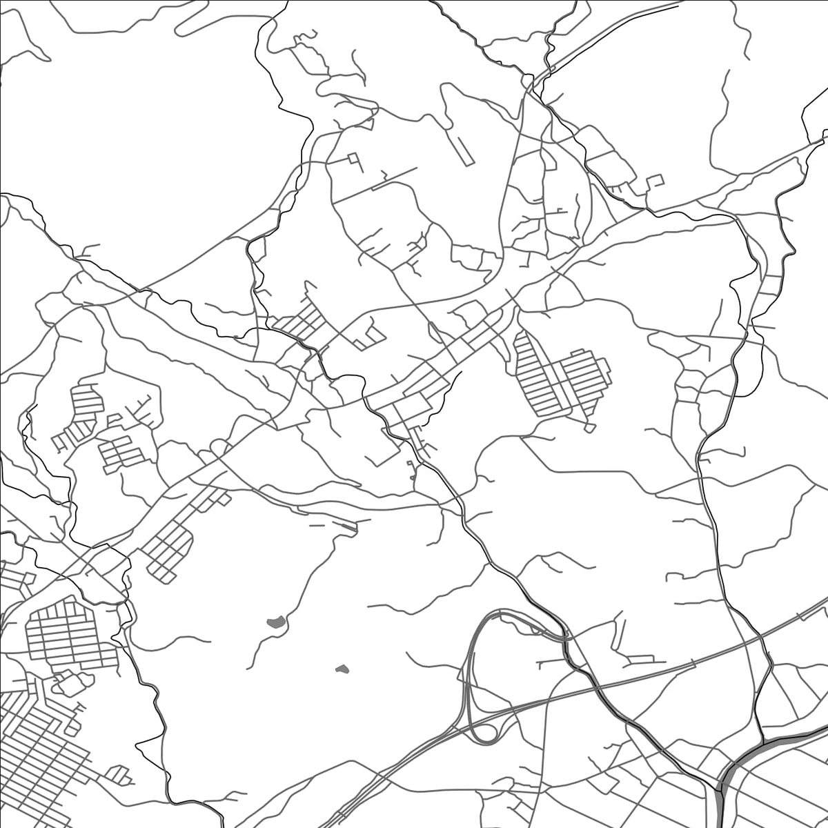 ROAD MAP OF KUMAGE, JAPAN BY MAPBAKES