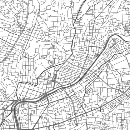 ROAD MAP OF KUMAMOTO, JAPAN BY MAPBAKES