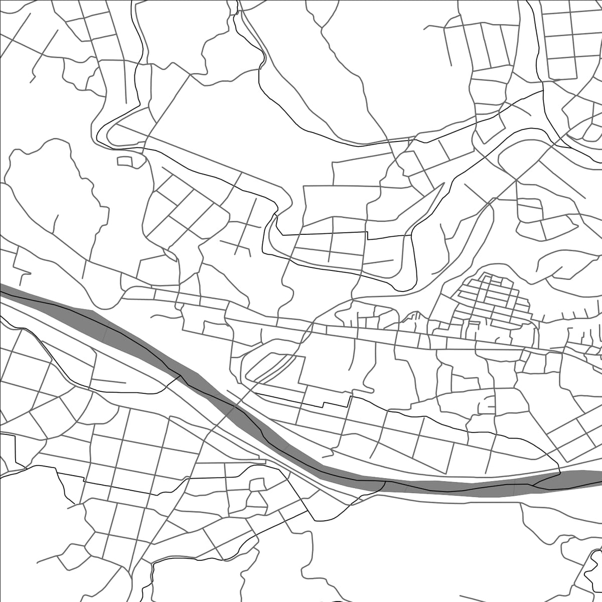 ROAD MAP OF KUNITOMI, JAPAN BY MAPBAKES