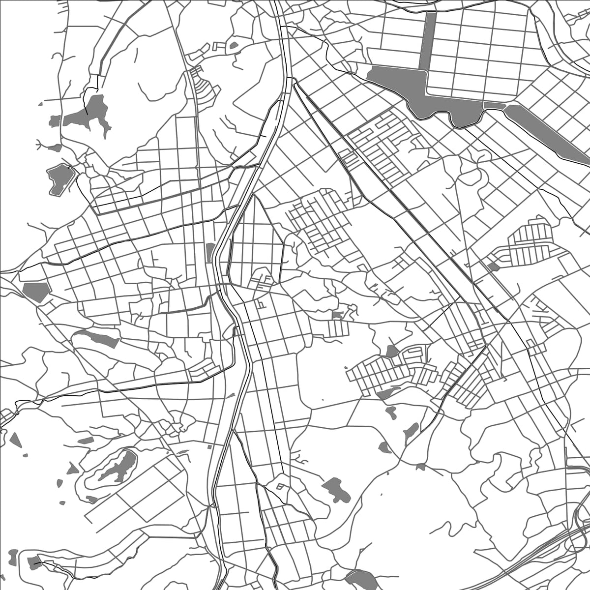 ROAD MAP OF KURATE, JAPAN BY MAPBAKES