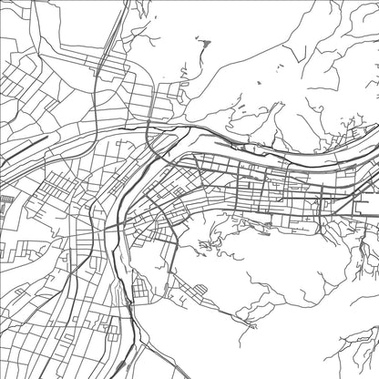 ROAD MAP OF KURAYOSHI, JAPAN BY MAPBAKES