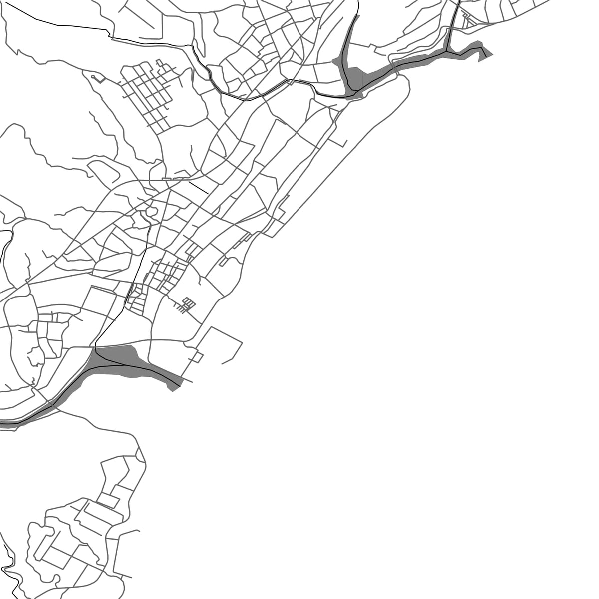 ROAD MAP OF KUROSHIO, JAPAN BY MAPBAKES