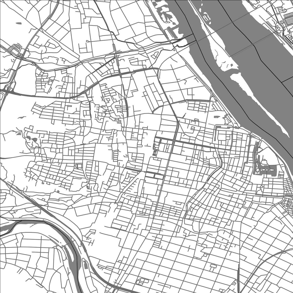 ROAD MAP OF KUWANA, JAPAN BY MAPBAKES