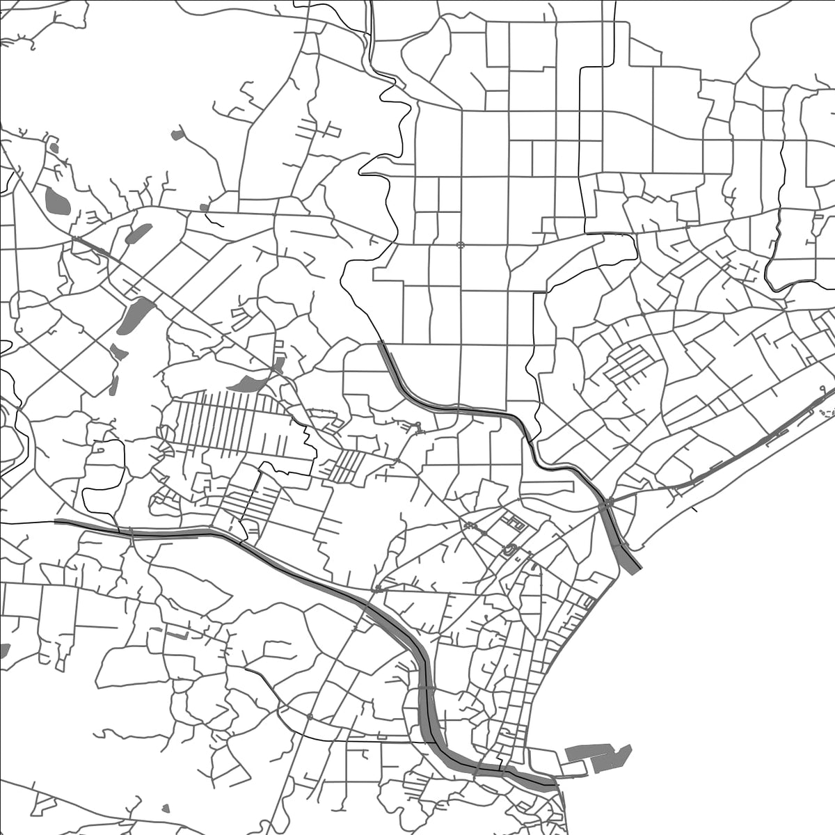 ROAD MAP OF MAEBARA, JAPAN BY MAPBAKES