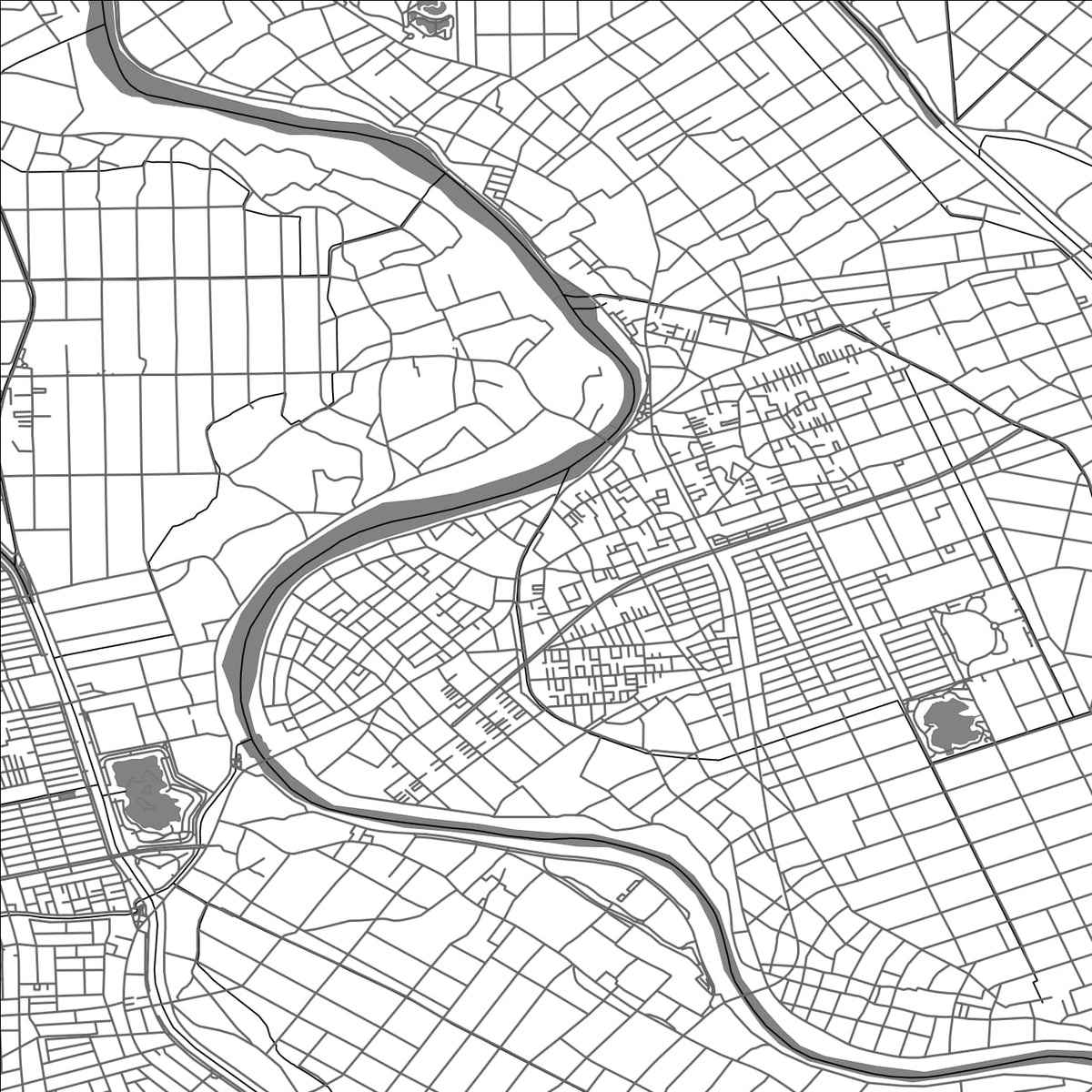 ROAD MAP OF MATSUBUSHI, JAPAN BY MAPBAKES