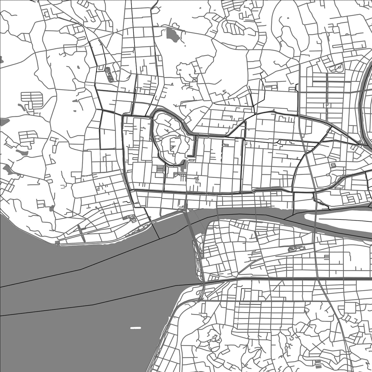 ROAD MAP OF MATSUE, JAPAN BY MAPBAKES