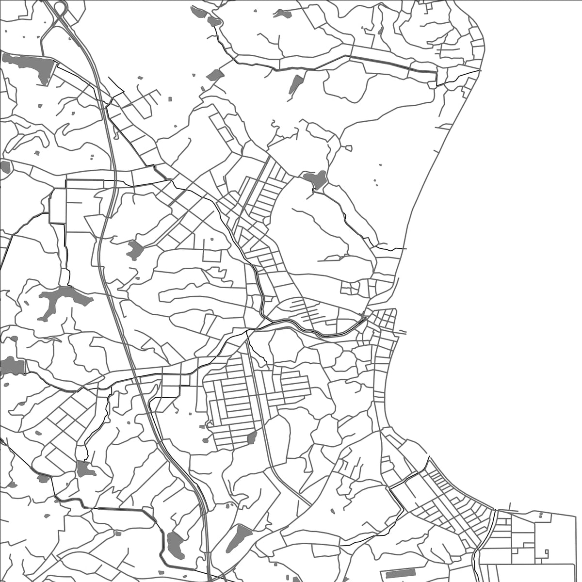 ROAD MAP OF MIHAMA, JAPAN BY MAPBAKES